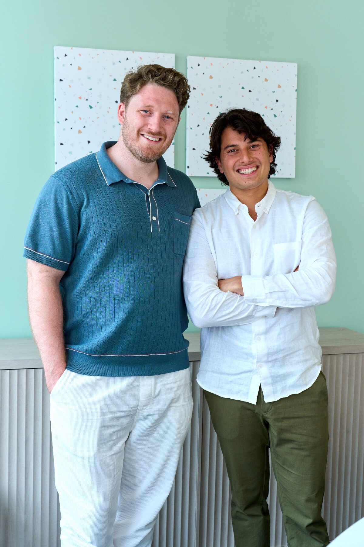 Nick and Andrew, Rundoo's co-founders, in the Rundoo office