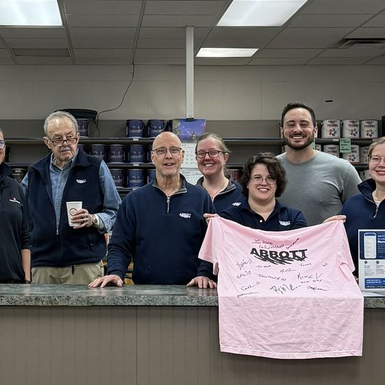 The team at Abbott Paint and Carpet in White Bear Lake, MN, a Rundoo client