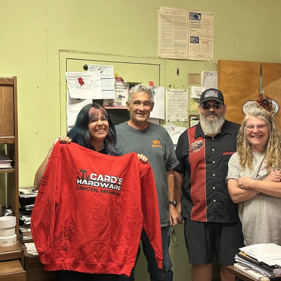 The team at Card's True Value in Camden, MI, a Rundoo client