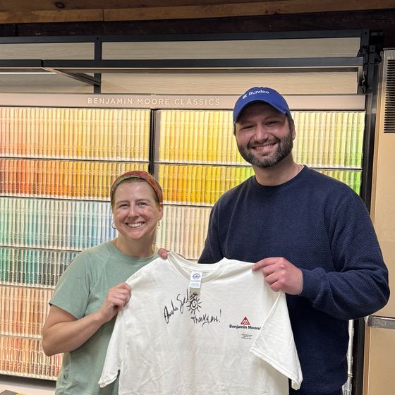 The team at John's Paint Store in Palmer, MA, a Rundoo client