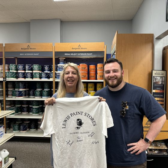 The team at Lewis Paint & Wallcovering in Glenside, PA, a Rundoo client