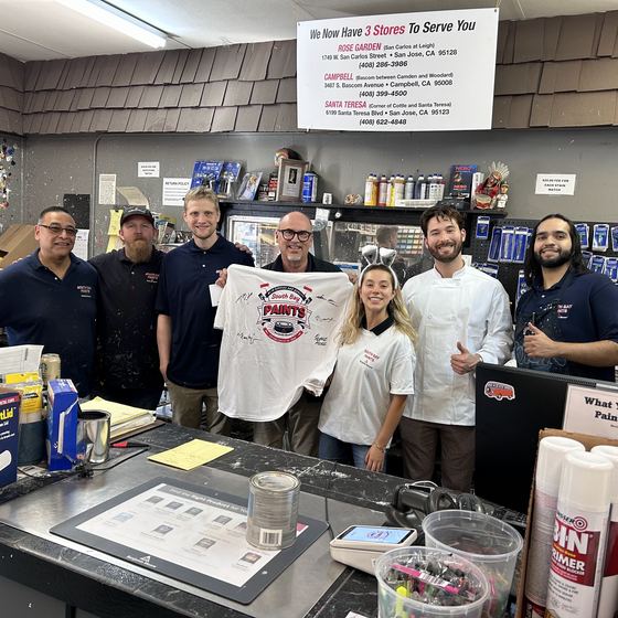 The team at South Bay Paints in San Jose, CA, a Rundoo client