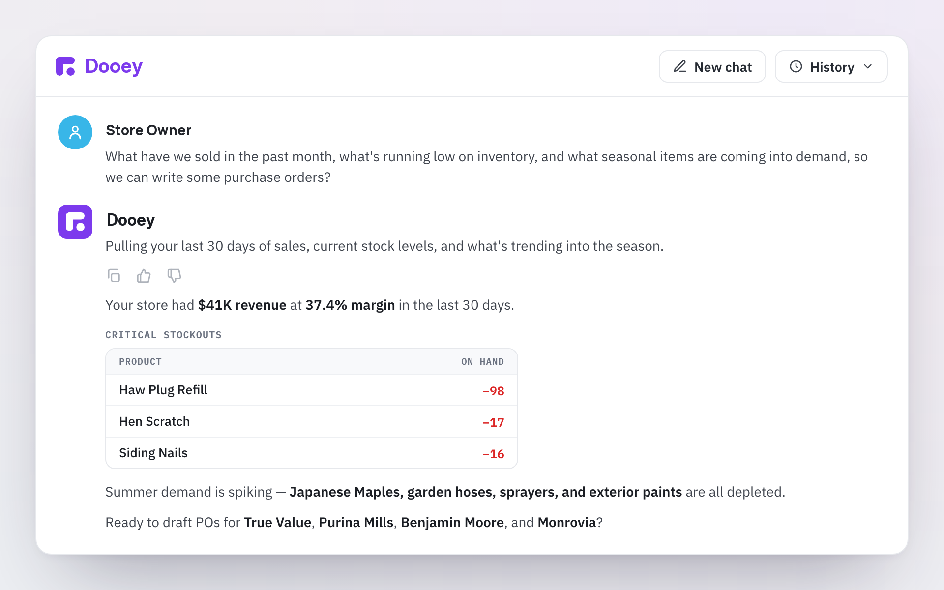 Dooey: AI order generation